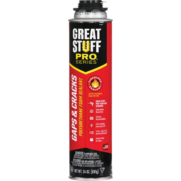 Great Stuff Pro Gaps & Cracks 24 Oz. Gun Foam 341557