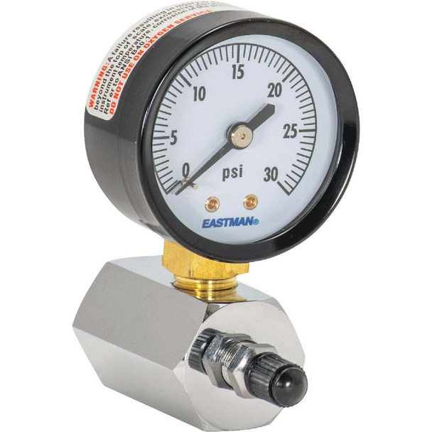 Eastman EZ-FLO Gas Test Pressure Gauge 2" Face 0-30psi 45167