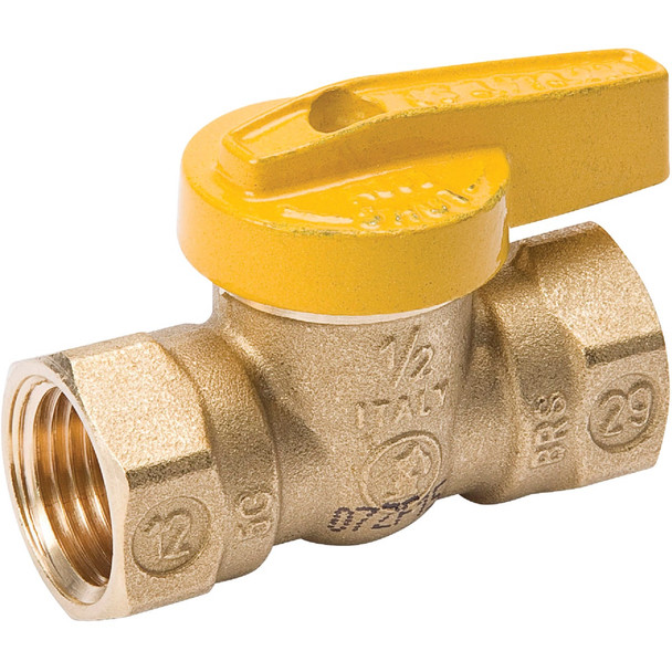 ProLine 1/2 In. FIP x 1/2 In. FIP Brass Forged Gas Ball Valve, 1-Piece Body ProLine 1/2 In. FIP x 1/2 In. FIP Brass Forged Gas Ball Valve, 1-Piece Body