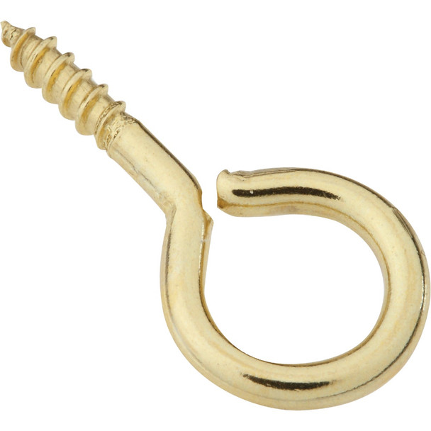 National Hardware #12 Brass Large Screw Eye (5-Count) N119-305