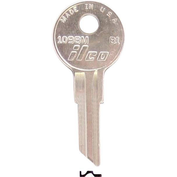 ILCO Briggs B1 Nickel Plated Lawn Mower Key, 1098M (10-Pack) IAL2830214B