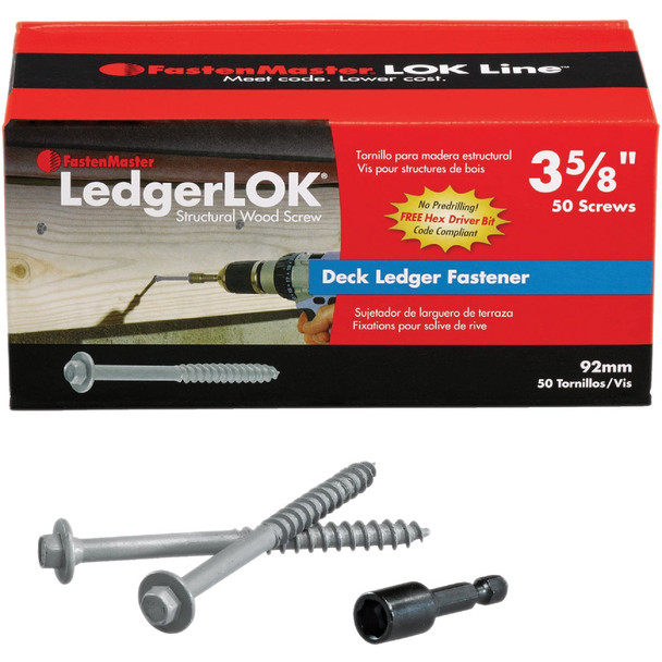 Ledgerlok 50pc 3-5/8" Ledgerlok FMLL358-50