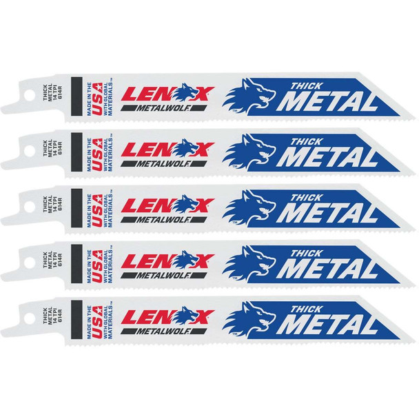 Lenox 5pk 6"14t Tck Recp Blade 20564614R