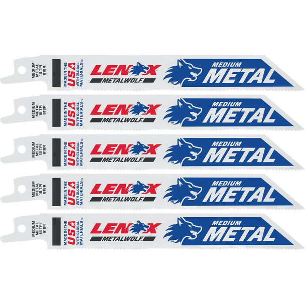 Lenox 5pk 6"18t Wlf Recp Blade 20566618R