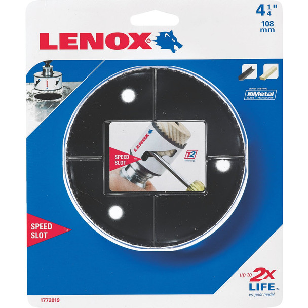 Lenox Speed Slot 4-1/4 In. Bi-Metal Hole Saw 3006868L