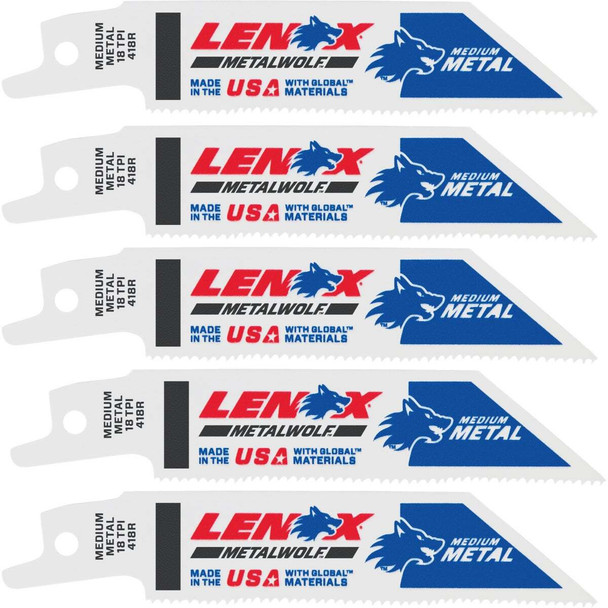 Lenox METALWOLF WAVE EDGE 4 In. 18 TPI Medium Metal Reciprocating Saw Blade