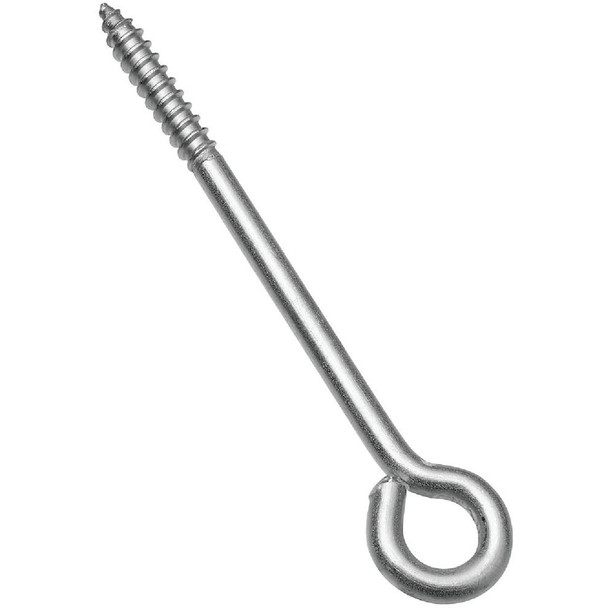 National Hardware 1/4 In. x 5 In. Stainless Steel Lag Screw Eye Pack of 10