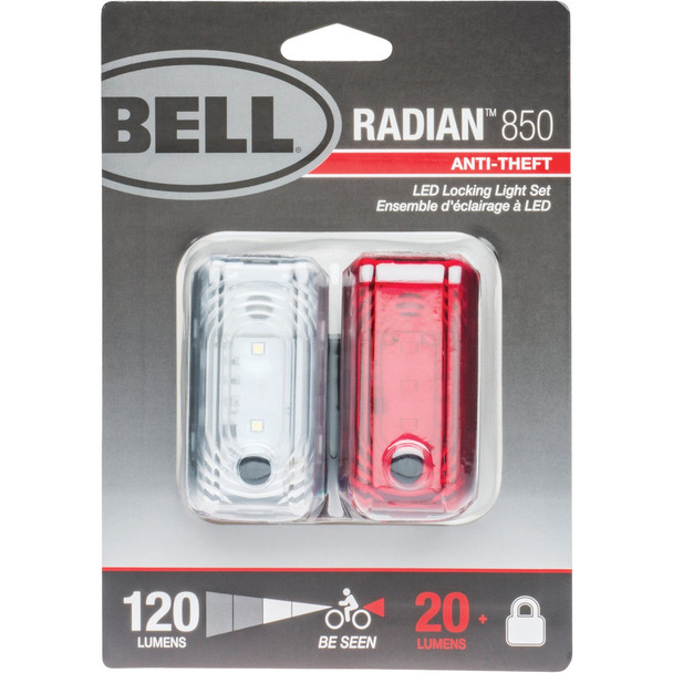 Bell Sports Radian 850 LED Bicycle Locking Light Set With COB (Chip on Board)