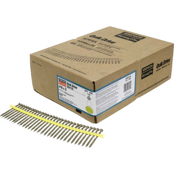 Deck-Drive DSV WOOD Screw (Collated)  #10 x 3 in. T25 6-Lobe, Tan (1000-Qty)