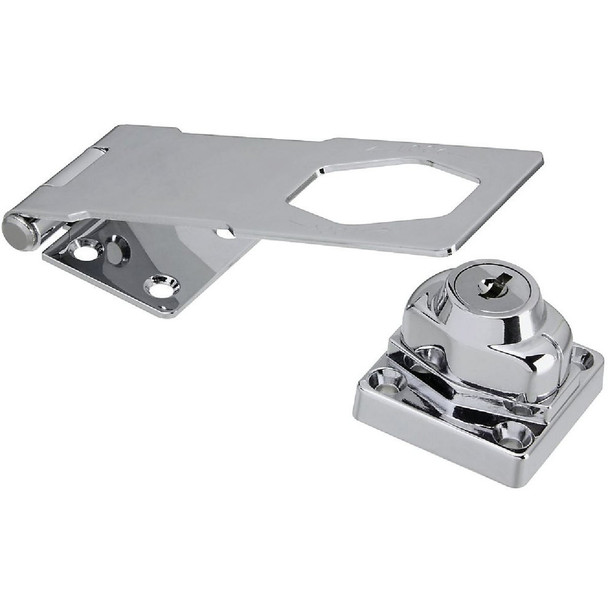 National Hardware 4-1/2 In. Keyed Different Hasp Lock N183-780