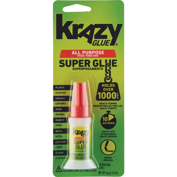 Krazy Glue 0.18 Oz. Liquid All-Purpose Super Glue with Brush KG92548R