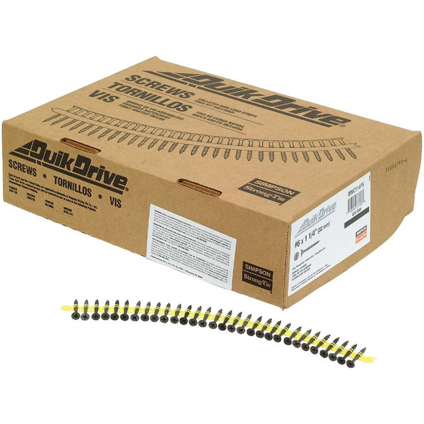 DWC Drywall Screw (Collated)  #6 x 1-1/4 in. #2 Phillips Bugle-Head (2500-Qty)