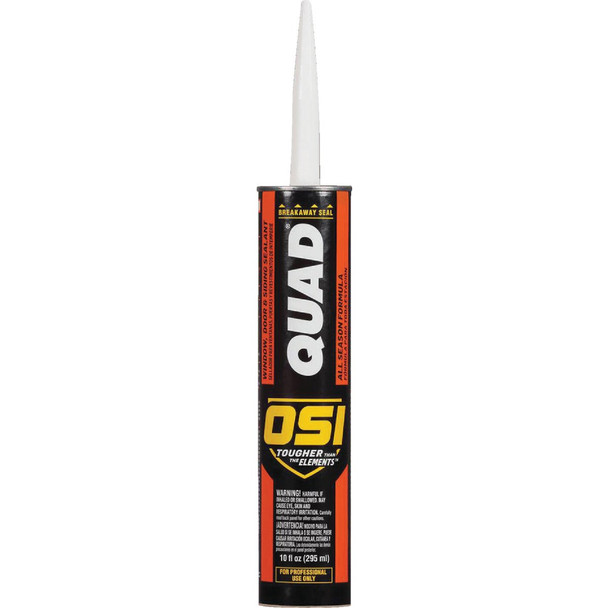 OSI QUAD 10 Oz. Window, Door & Siding Polymer Sealant, Bronze 1637196