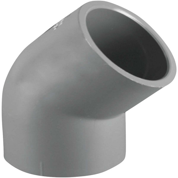 Charlotte Pipe 1/2 In. Slip x Slip Schedule 80 45 Deg. PVC Elbow (1/8 Bend)
