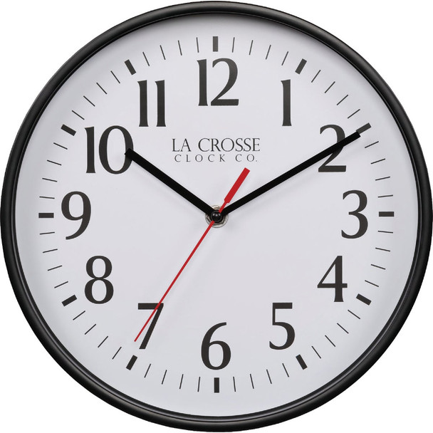 La Crosse Technology Equity Black Quartz Wall Clock 404-3025B