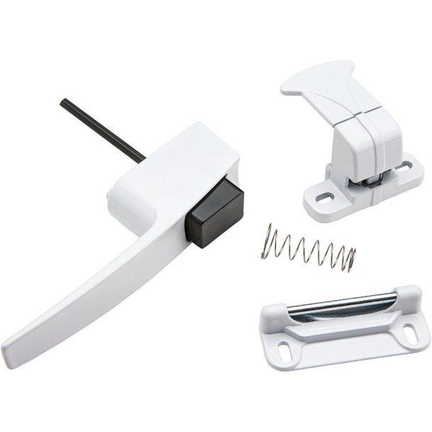 National Hardware White Push Button Latch with 1-3/4 In. Hole Spacing N213-165