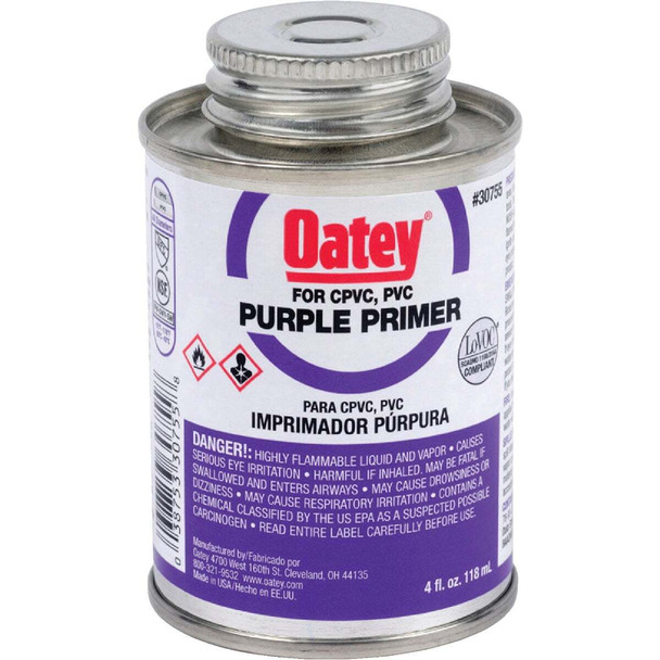 Oatey 4 Oz. Purple Pipe and Fitting Primer for PVC/CPVC 30755