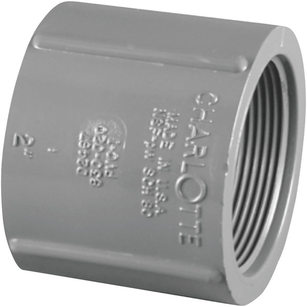 Charlotte Pipe 1 In. FIP x FIP PVC Coupling PVC 08102  1400HA