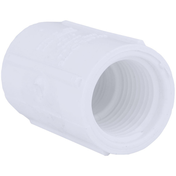 Charlotte Pipe 1 In. FIP Sch. 40 Threaded PVC Coupling PVC 02102  1000HA