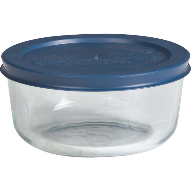 Pyrex Simply Store 2-Cup Round Glass Storage Container with Lid 6017399