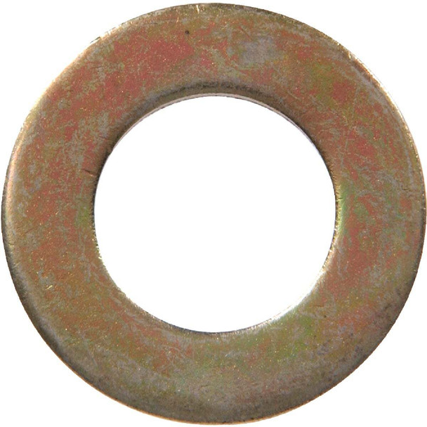 Hillman 1/4 In. SAE Hardened Steel Yellow Dichromate Flat Washer (100-Count)