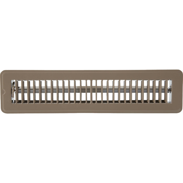 Home Impressions 2-1/4 In. x 14 In. Brown Steel Floor Register 1FL0214BR-NH