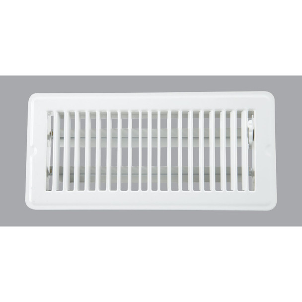 Home Impressions 4 In. x 10 In. White Steel Floor Register 1FL0410WH-NH