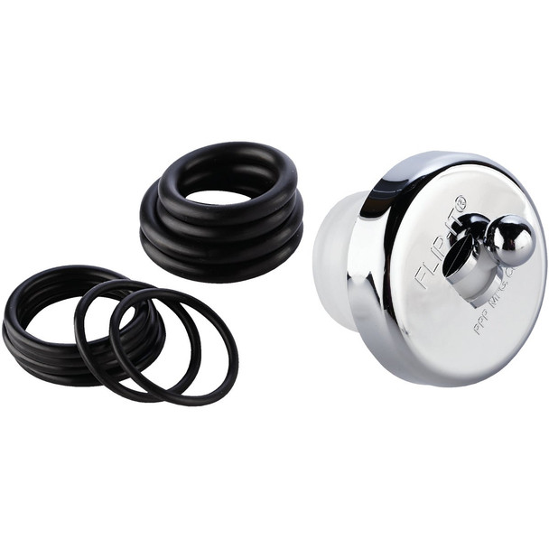 PPP Flip-it Fit All Bathtub Drain Stopper with Chrome Finish 10-100 PPP Flip-it Fit All Bathtub Drain Stopper with Chrome Finish 10-100