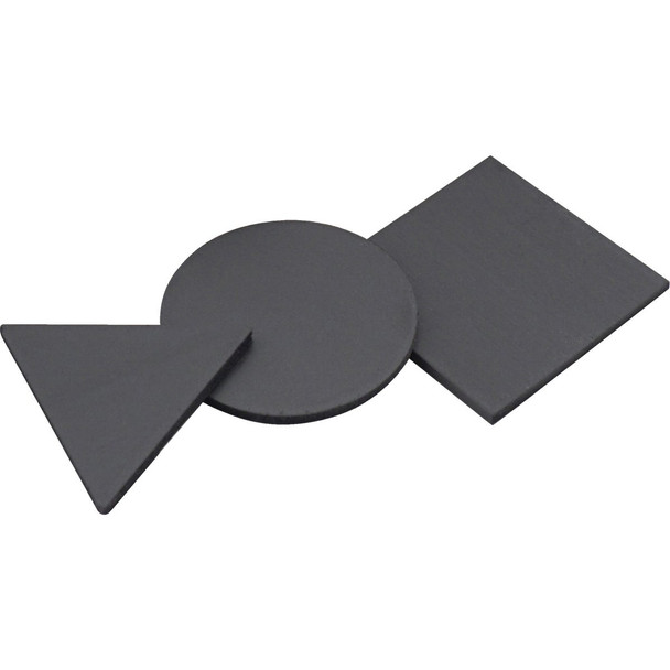 Master Magnetics Black Assorted Magnetic Shapes (30-Pack) 07257