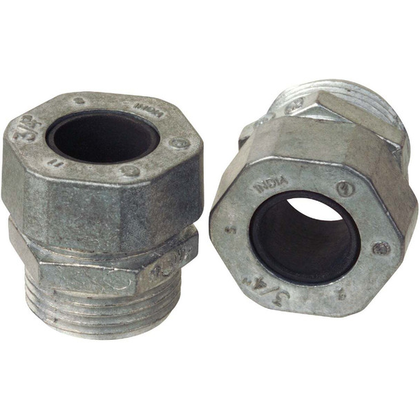 Halex 1/2 In. Gland Cord/Flexible Conduit Connector (2-Pack) 21691