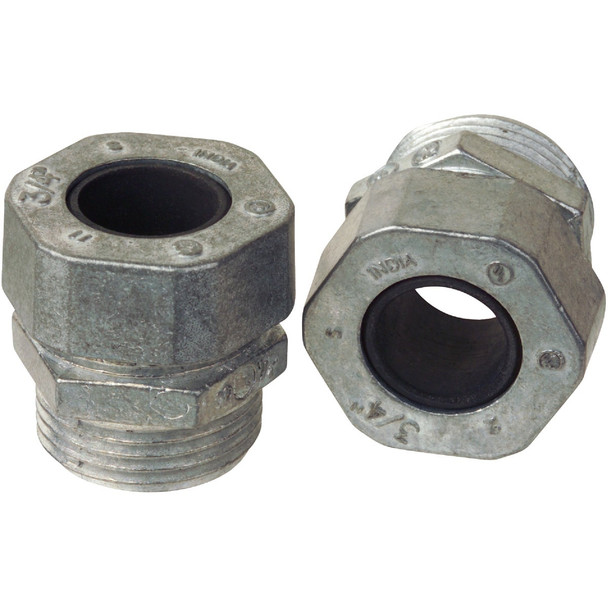 Halex 1/2 In. Gland Cord/Flexible Conduit Connector (2-Pack) 21691