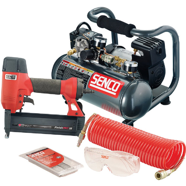 Senco FinishPro 18-Gauge Brad Nailer and 1-Gallon Compressor Combo Kit PC0947