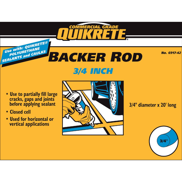 Quikrete 3/4 In. x 20 Ft. Gray Backer Rod 691742