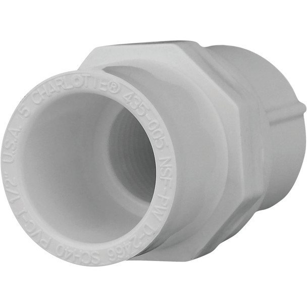 Charlotte Pipe Female Schedule 40 1/2 in. PVC Adapter Pack of 25