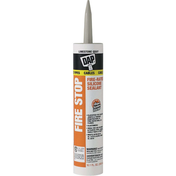DAP 10.1 Oz. Fire Stop Fire-Rated Sealant, Limestone Gray 7079818806