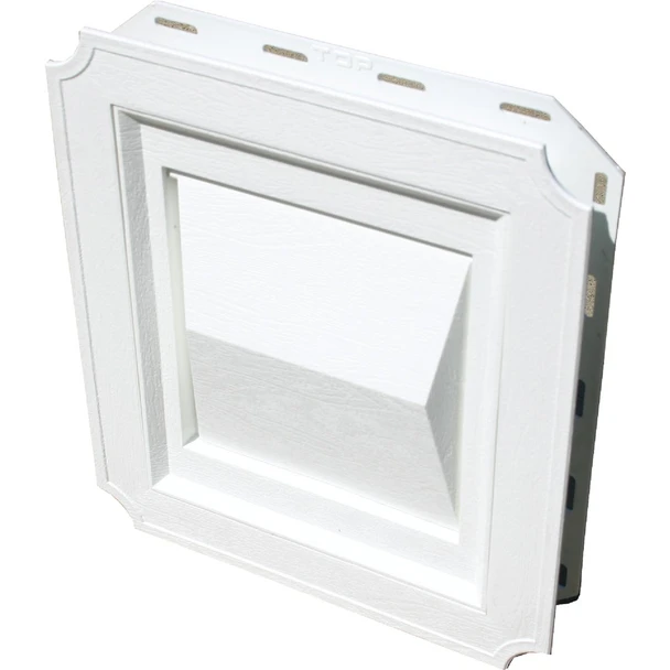 Builder's Best 4 In. White Plastic J-Block Dryer Vent Hood 111716