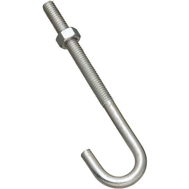 National Hardware 5/16 In. x 5 In. Zinc J Bolt N232-926 Pack of 10