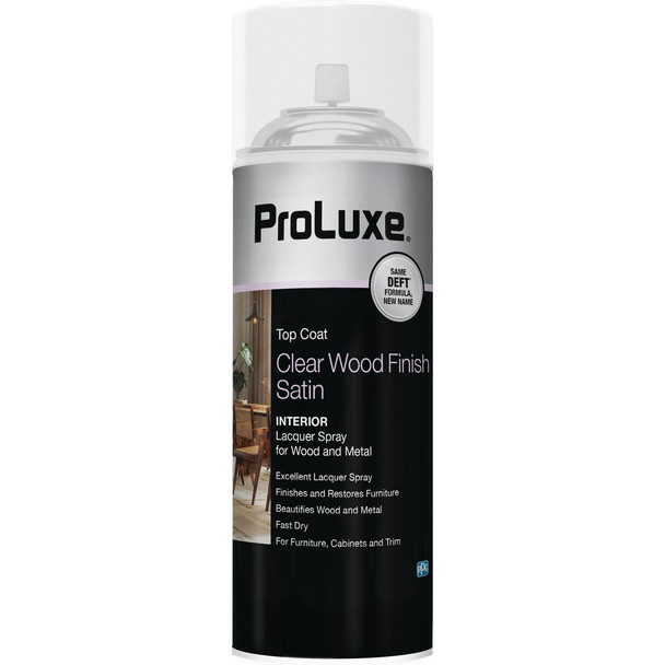 ProLuxe 12.25 Oz. Satin Clear Wood Finish Interior Spray Lacquer PLX017SXI/54