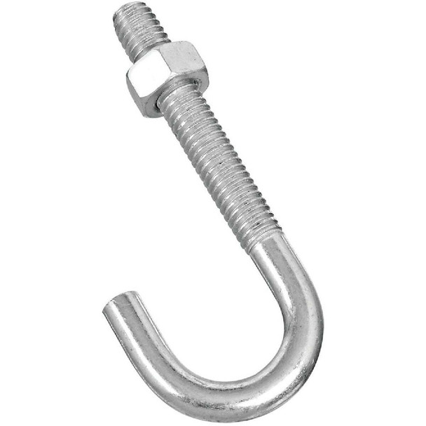 National Hardware 5/16 In. x 3 In. Zinc J Bolt N232-918 Pack of 10