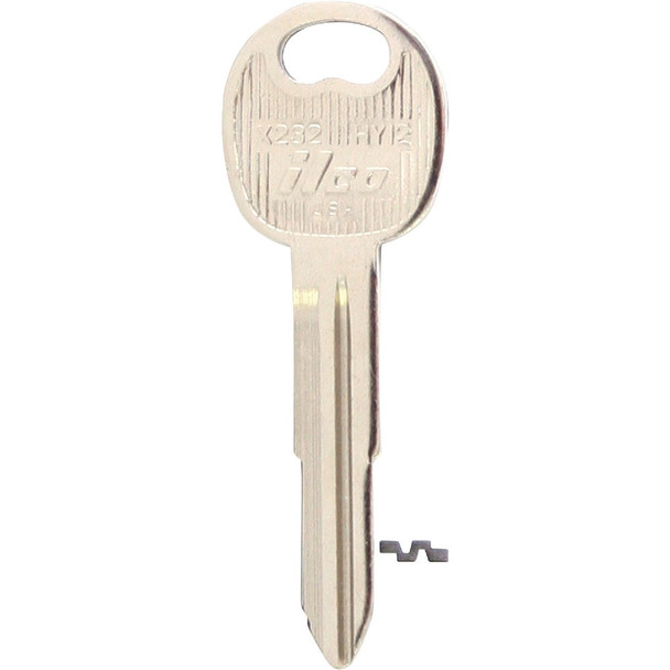 ILCO Hyundai Nickel Plated Automotive Key, HY12 / X232 (10-Pack) IAF01579002
