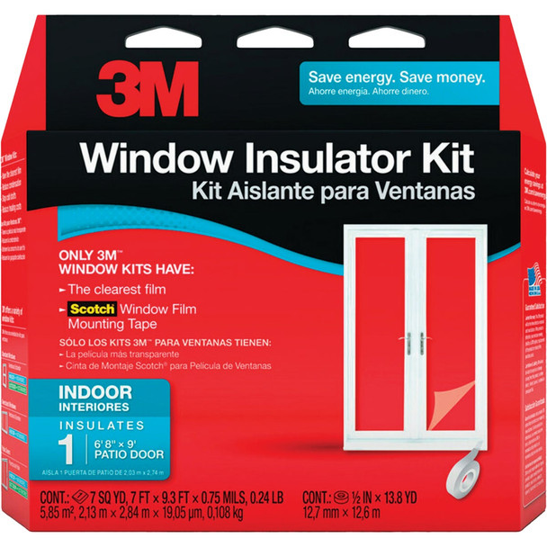 3M 84 In. x 112 In. Indoor Patio Door Window Insulation Kit 2144W-6