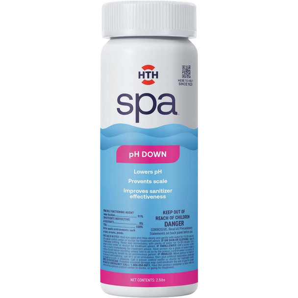 HTH Spa Care pH Down 2.5 Lb. pH Decreaser Crystal 86132R