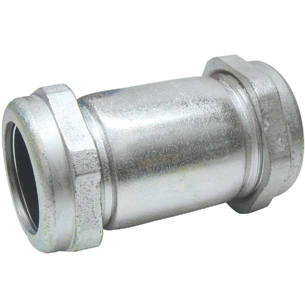 B&K 1 In. COMP x 1 In. COMP Galvanized Steel Compression Coupling 160-005