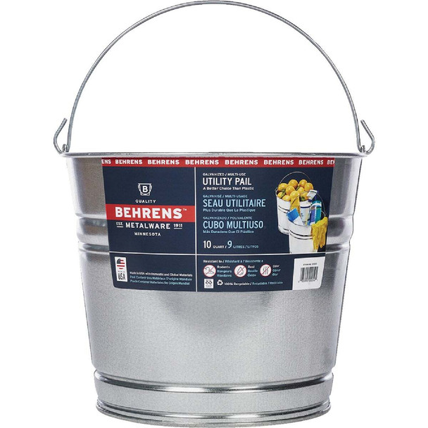 Behrens 10 Qt. Galvanized Steel Pail 1210GS