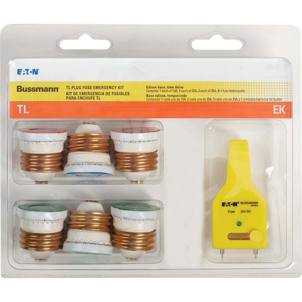 Bussmann 15A to 30A 125V TL Plug Emergency Fuse Kit TL-EK