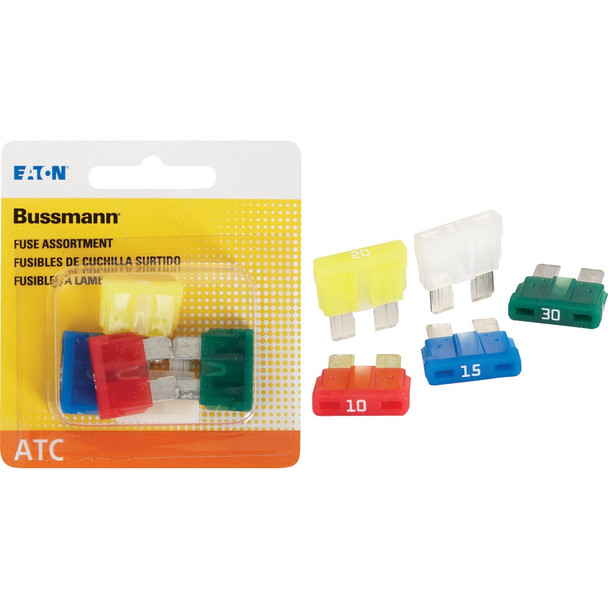 Bussmann ATC Blade Fuse Assortment (5-Pack) BP/ATC-A5-RP