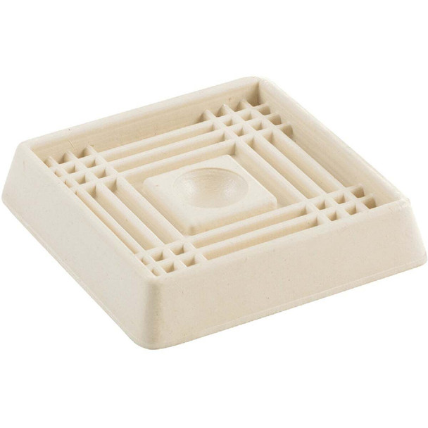 Do it 2 In. Inner Dimension Square Almond Furniture Leg Cup (4-Pack) 227617