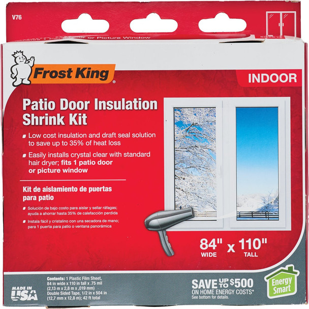 Frost King Indoor 84 In. x 110 In. Patio Door or Picture Window Insulation Kit