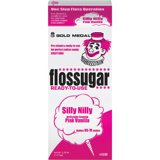 Gold Medal 1/2 Gal. Pink Vanilla Cotton Candy Sugar 3202