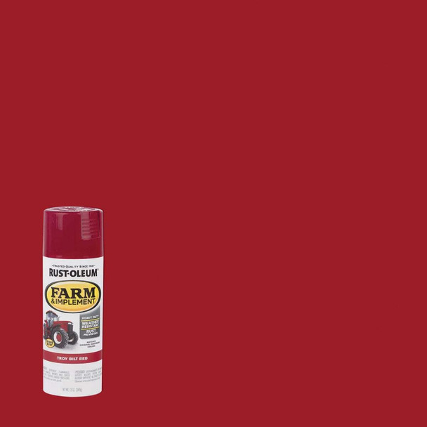 Rust-Oleum 12 Oz. Troy-Bilt Red Farm & Implement Spray Paint 303473